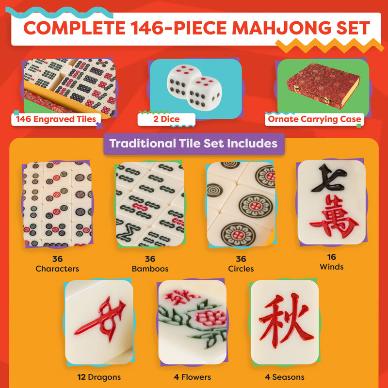 Ensemble de jeux de mahjong chinois