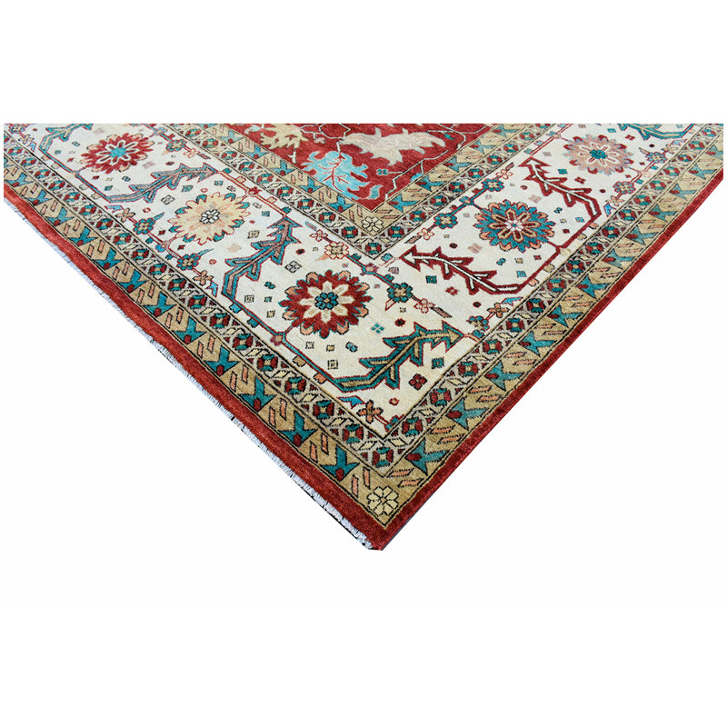 Elegant Wool Oriental Area Rug, Rectangle 10' x 14'