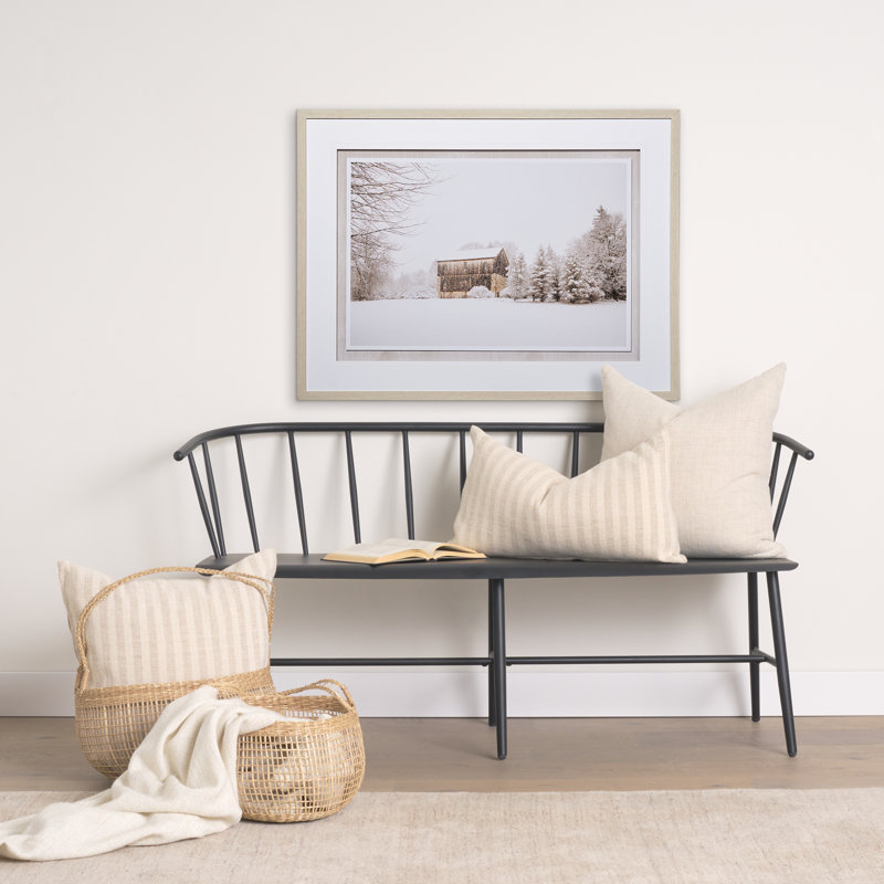 First Snow by Aledanda a Framed Art Print Matted under Glass