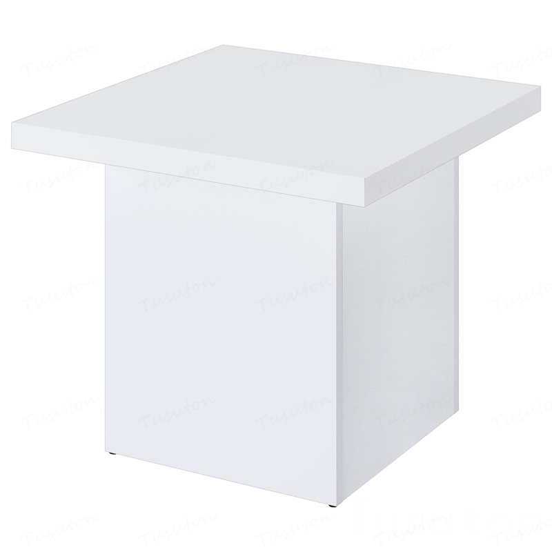 White High Gloss End Table