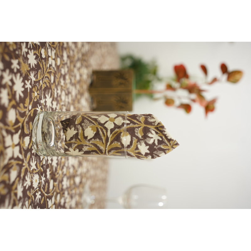 Ensemble de serviettes de table en coton brun 18 x 18 pouces Fabividine, Mahalxmi, {lot de 12}