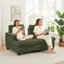 Causeuse avec accoudoirs carrés en velours côtelé Fluffy-45070233