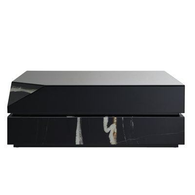 Black Mirrored Finish Coffee Table