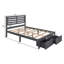 Lit plateforme double avec rangement-87878371