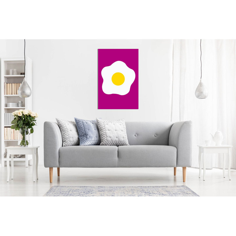 Kitchen Art Fried Egg - Wrapped Canvas Print, 91cm H x 61cm W