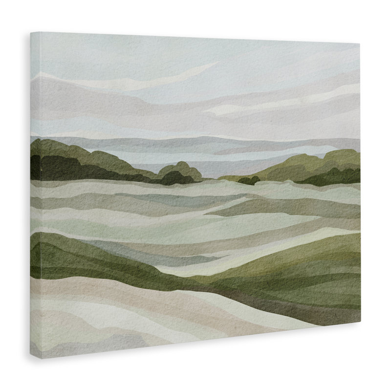 «Simple Rolling Green Hills», art mural par Nikita Jariwala, H 36 po x l 48 po