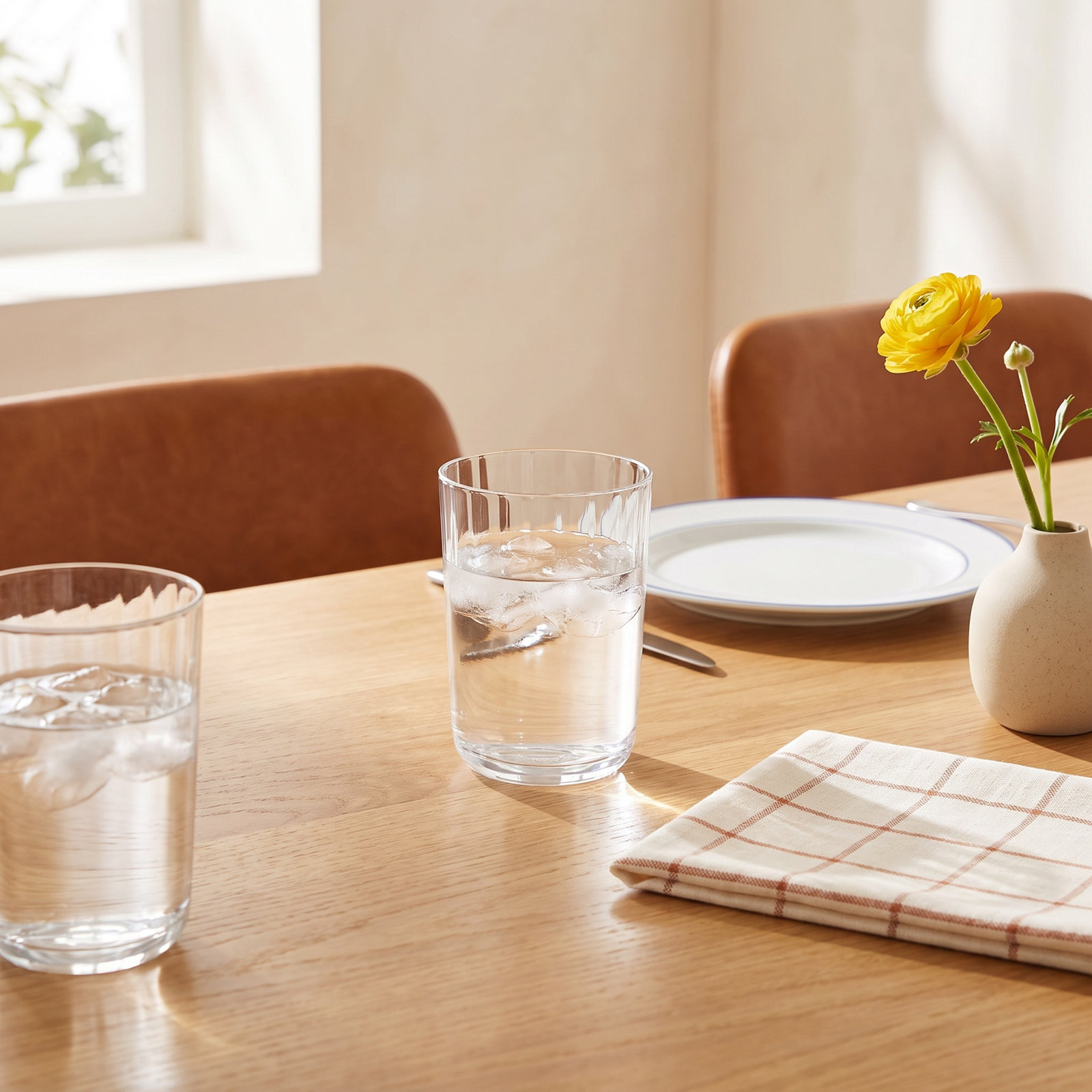 Neo Ribbed Crystal Drinking Glass