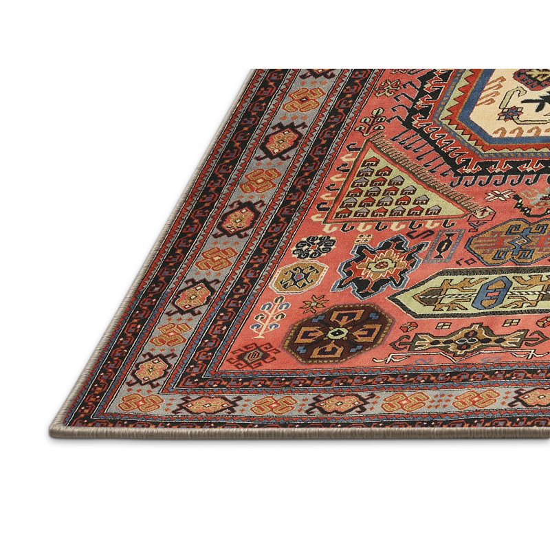 Tapis traditionnel orange / ivoire Solveg, Rectangle 3 pi x 5 pi