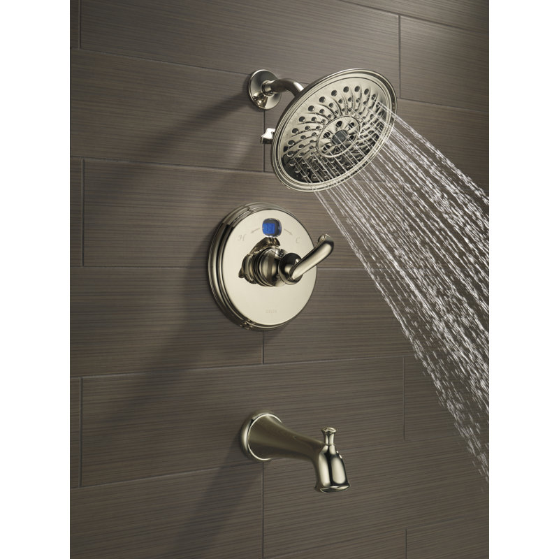 Pomme de douche fixe avec technologie H2okinetic, Nickel poli brillant