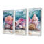 «Pink and Blue Beach Pottery Storm», ensemble de reproductions d'art mural-107181496-107181492