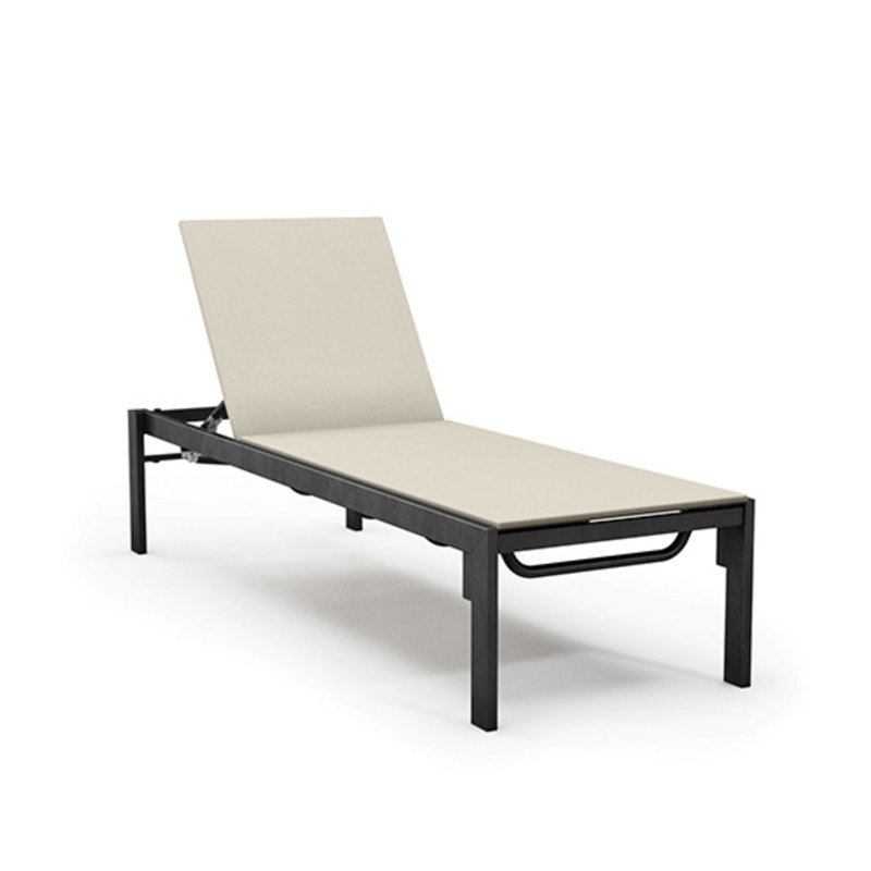 Allure Armless Adjustable Chaise (Stackable), Sandbar, Hickory