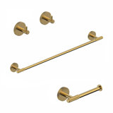 Klass WSBC 256890B Bathroom Hardware Set in Brushed Gold