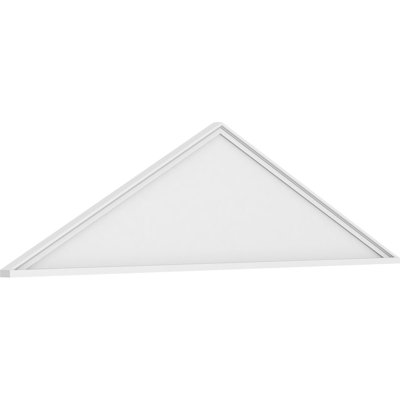 84"W x 22"H x 2"P (Pitch 6/12) Peaked Cap Smooth Architectural Grade PVC Pediment