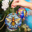 Décoration de Noël, décoration de Noël, idée de cadeau de Noël, souvenir d'héritage, céramique ronde, échange de cadeaux, idée de cadeau, abeille