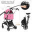 Poussette 3-en-1 pour animaux de compagnie, poussette pliable pour chien et jogger avec support amovible, poignée multi-angles-106571616