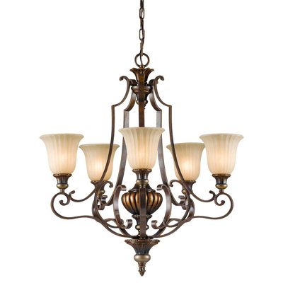 Pulaski 5 - Light Shaded Chandelier