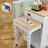 Kitchen Island with Retractable Table, Built-in Charging Station, and Lockable Wheels-1514973318