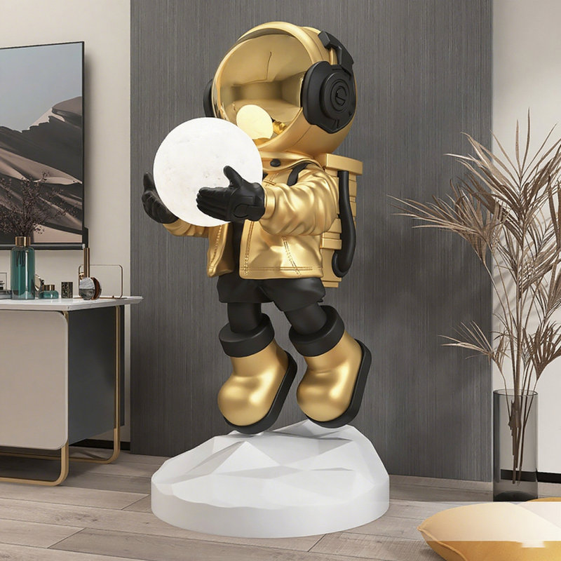 Gold Resin Free form Floor Lamps, Gold