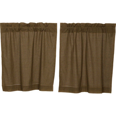 Annabelle Cotton Plaid Tailored Cafe Curtain