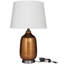 Lampe de table 26 po bronze / brun