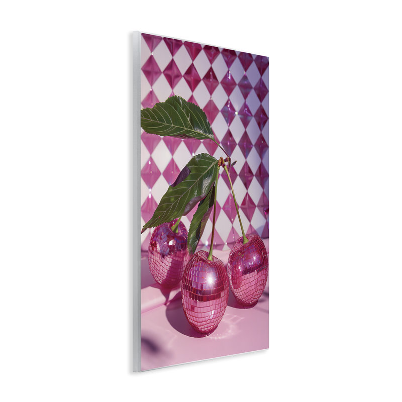 Plaque murale Groovy Cherry Disco Balls, design par LSR Design Studio, H 15 po x l 10 po