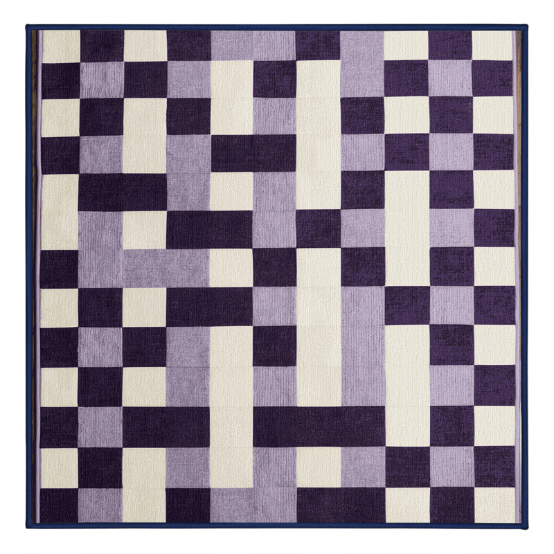 Tapis mauve lavable à la machine, Carré 7 pi