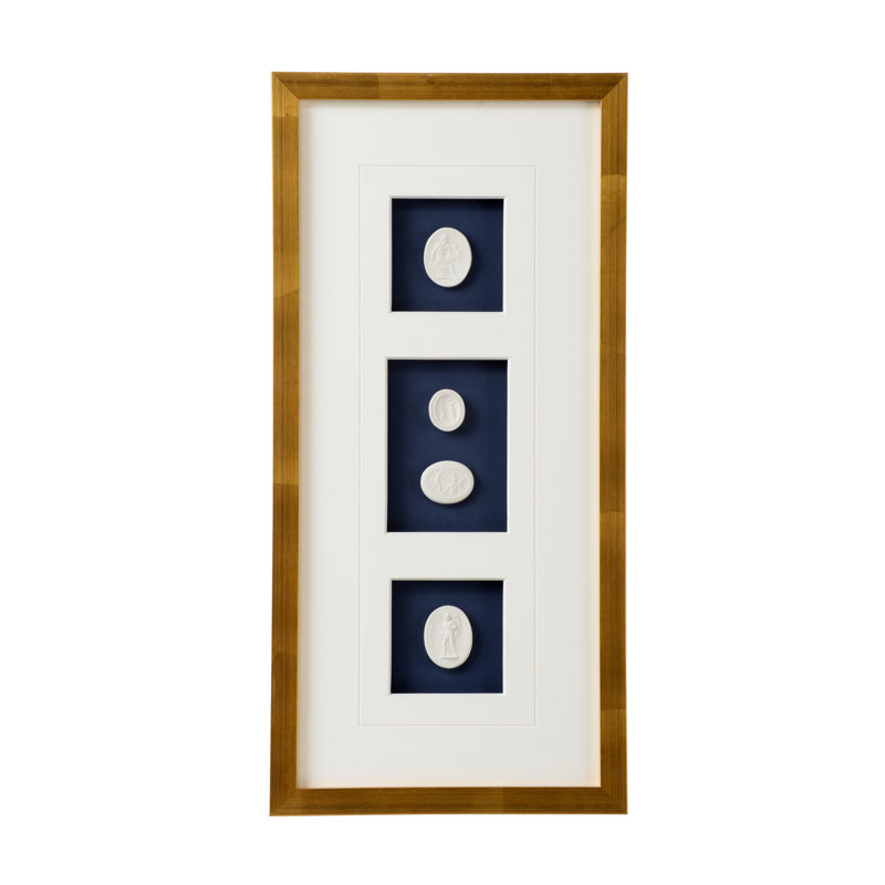 Intaglios on Navy I - Impression de boîte-cadre