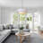 Reihan 3 - Light Dimmable Drum Chandelier-103398307-109423932