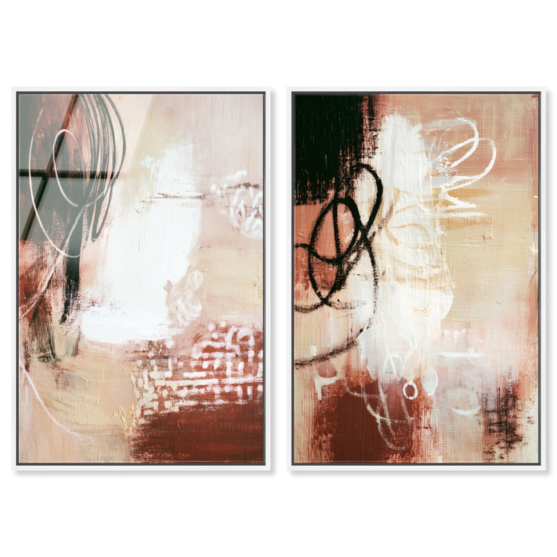 «Rust Horizons Duo», ensemble d'art mural pour salon imprimé par Art Remedy, prêt à accrocher, 16 x 24, H 24 po x l 16 po