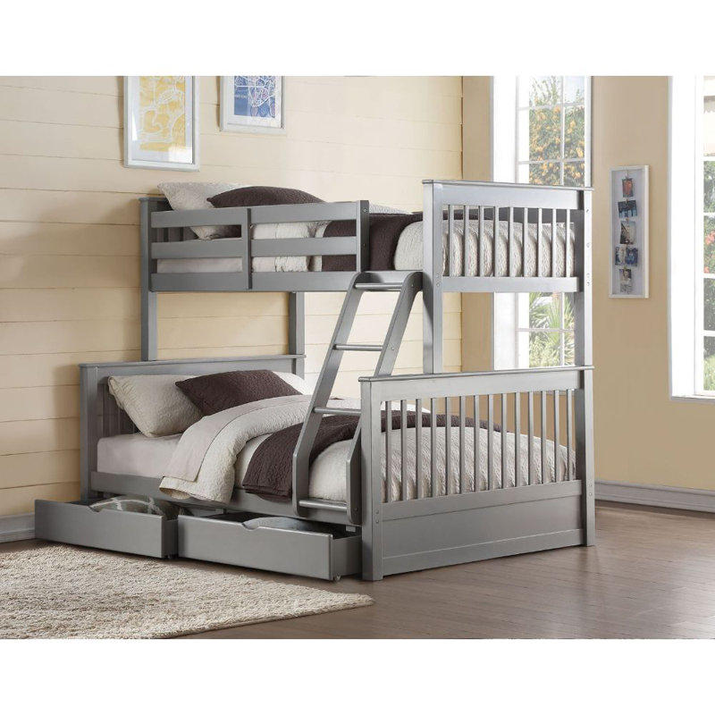Patteale Kids Twin Over Full Bunk Bed with Drawers