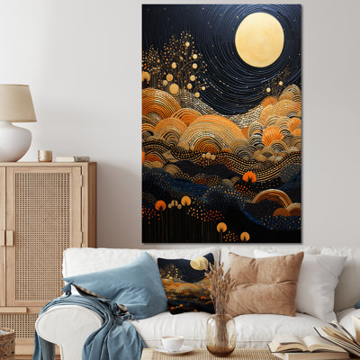 Soleil orange du désert dans un paysage audacieux II