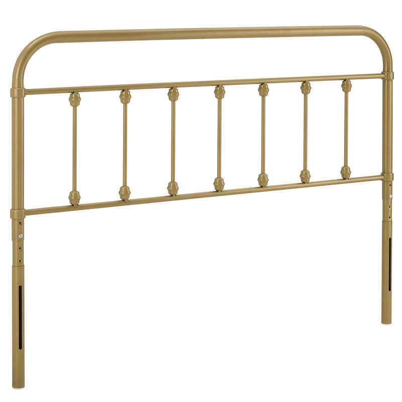 Ellen Classic Metal Headboard, Twin, Gold