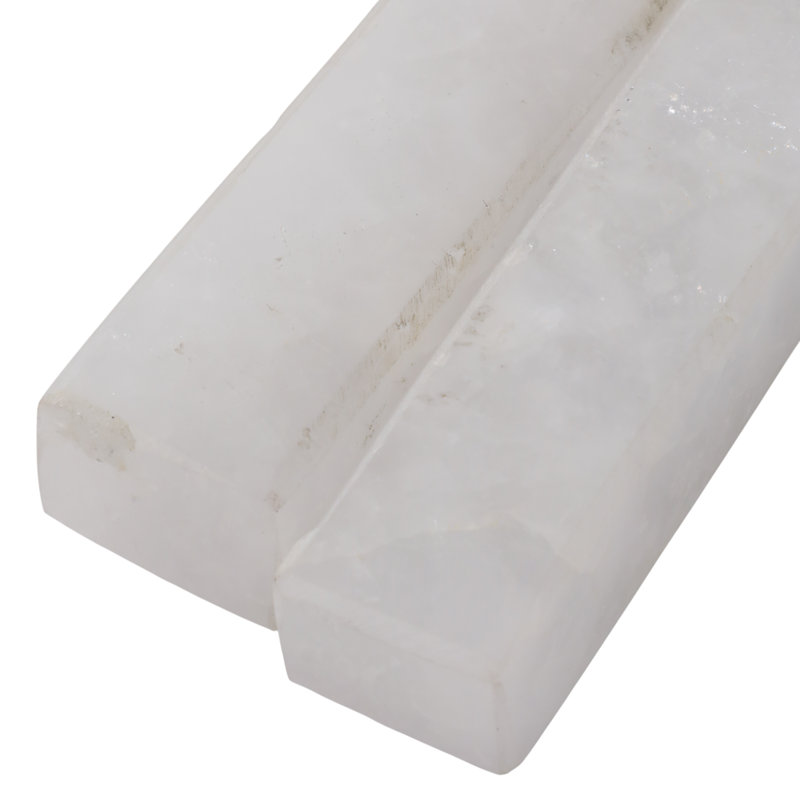 Ensemble d'ustensiles de service à salade Quartz en boîte pour table de salle à manger - Service de cuisine avec têtes en métal pour la restauration et le divertissement - Ensemble de 2, blanc et or