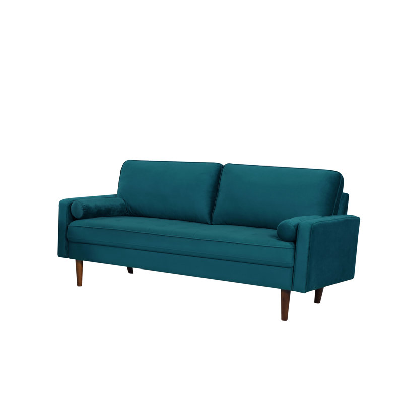 Velours Teniqua, H 33 po x l 58 po x P 32,2 po, Bleu verdâtre