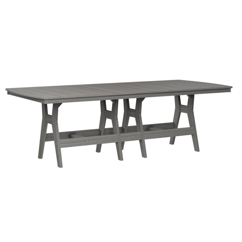 Table rectangulaire à hauteur de comptoir 96 po Berlin, Bois flottant gris