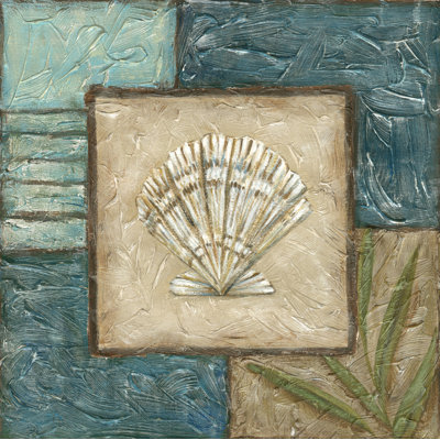 Shell Montage II by Chariklia Zarris - Wrapped Canvas Painting