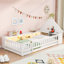 Lits jumeaux en forme de maison avec rangement, en MDF de bois massif, chambre d'enfant moderne-325304056