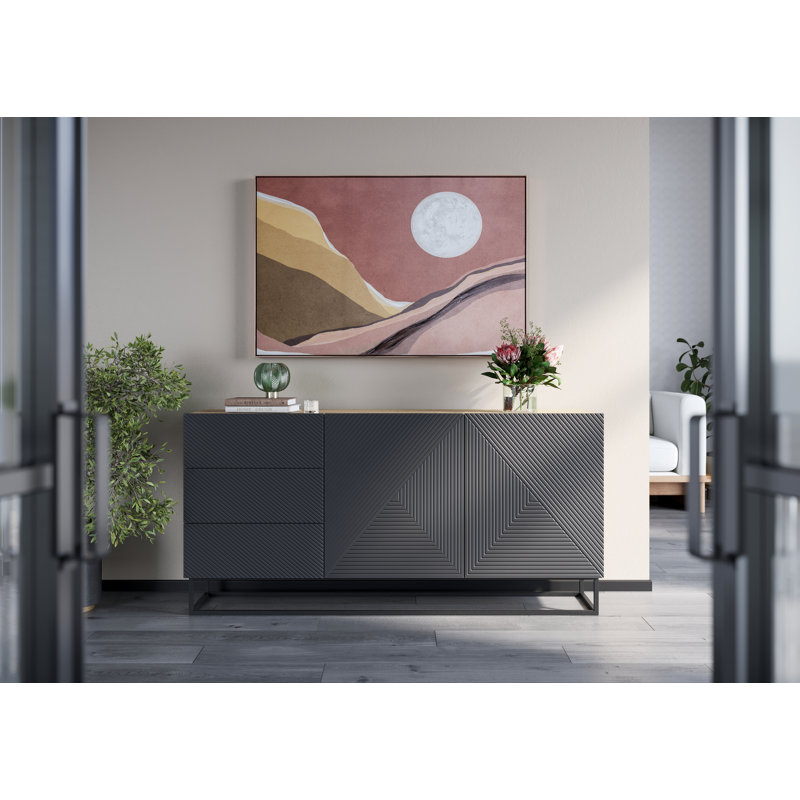 Melaher 167cm Sideboard, Artisan/Rivier Stone