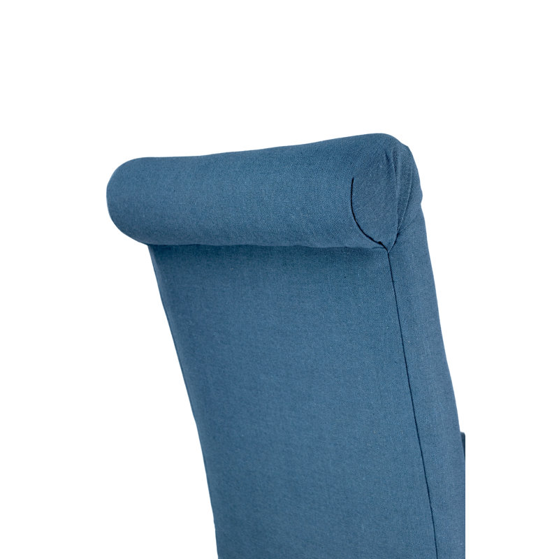 19'' H Upholstered Dining Chair, Denim