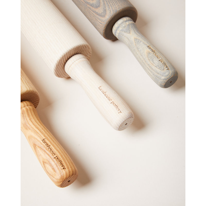 Traditional Ash Rolling Pins, White