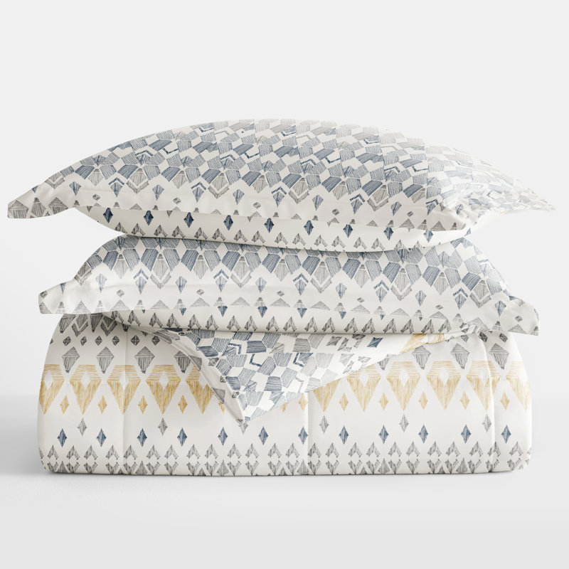 Southwestern All Season Down-Alternative Comforter Set in Mayan Stamp, Twin Comforter + 1 Standard Sham