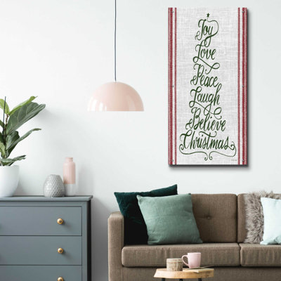 «Christmas Word Tree II» par Cindy Jacobs, art mural en verre acrylique