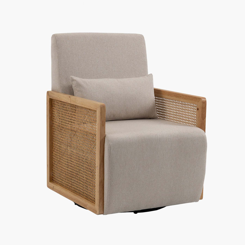 Fauteuil pivotant de 24,02 po Crestone, Lin beige