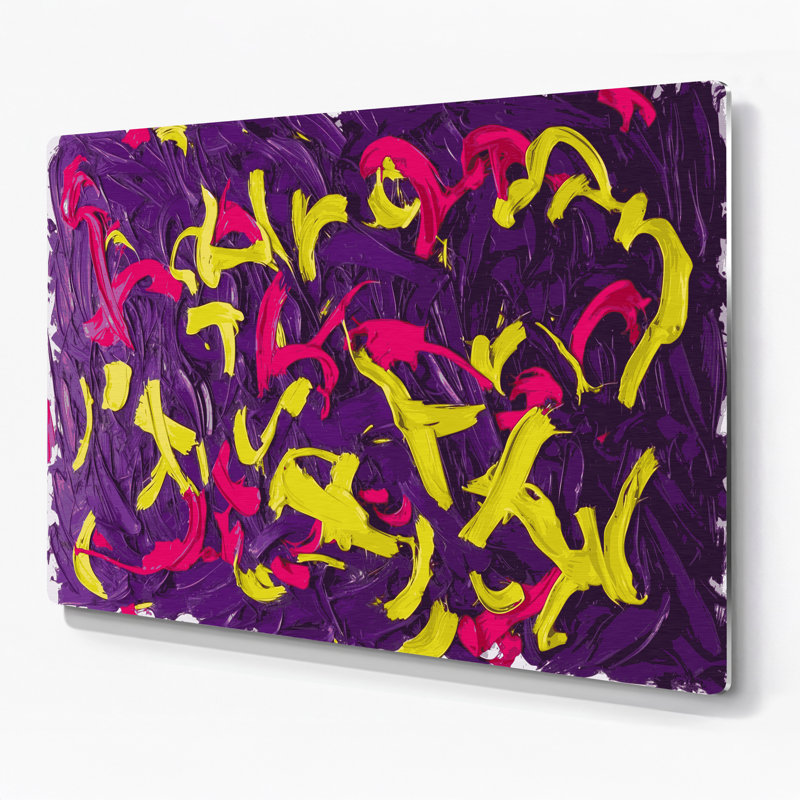 Art mural en métal Neo Expressionism 57, H 132 po x l 168 po x P 0,05 po