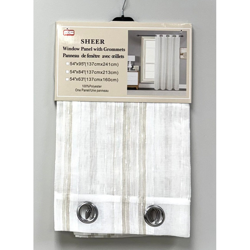 Anneaux transparents 54 po, Beige, L 54 po x L 84 po