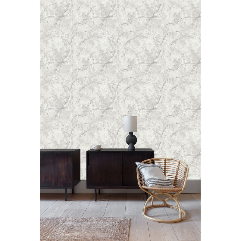 Papier peint texturé non tissé non tissé blanc Pi., Blanc / Gris
