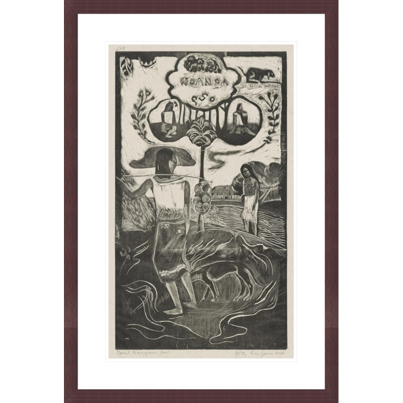 «Noa Noa (Parfum)» par Paul Gauguin - Reproduction giclée encadrée, H 29,5 po x l 20,09 po