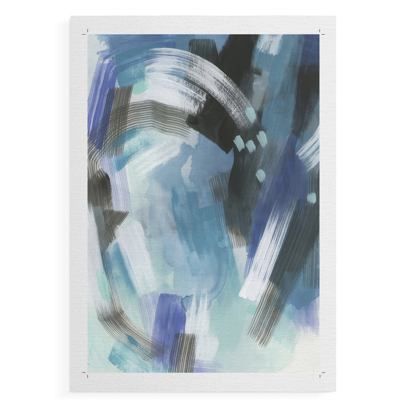 Aquatic Crosshatch I - Impression sur toile seulement - NON CADRE, H 18 po x l 12 po