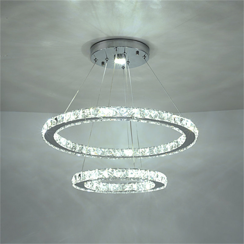 Lucchesi 2 - Light Crystal LED Chandelier, Chrome