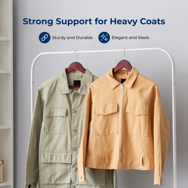 Cherry Wood 20-Piece Space Saving Suit Hangers